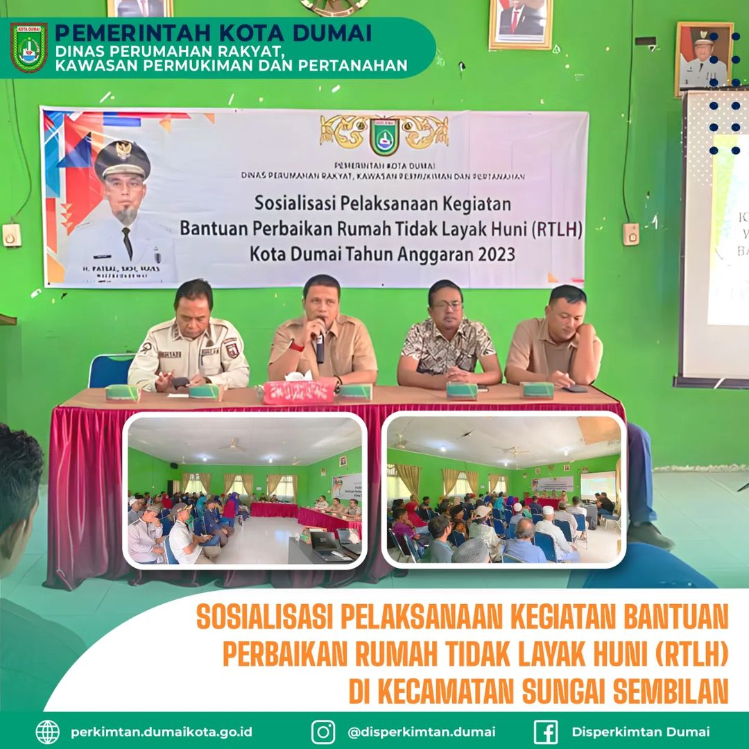 Sosialisasi Pelaksanaan Kegiatan Bantuan Perbaikan Rumah Tidak Layak Huni (RTLH) di Kecamatan Sungai Sembilan